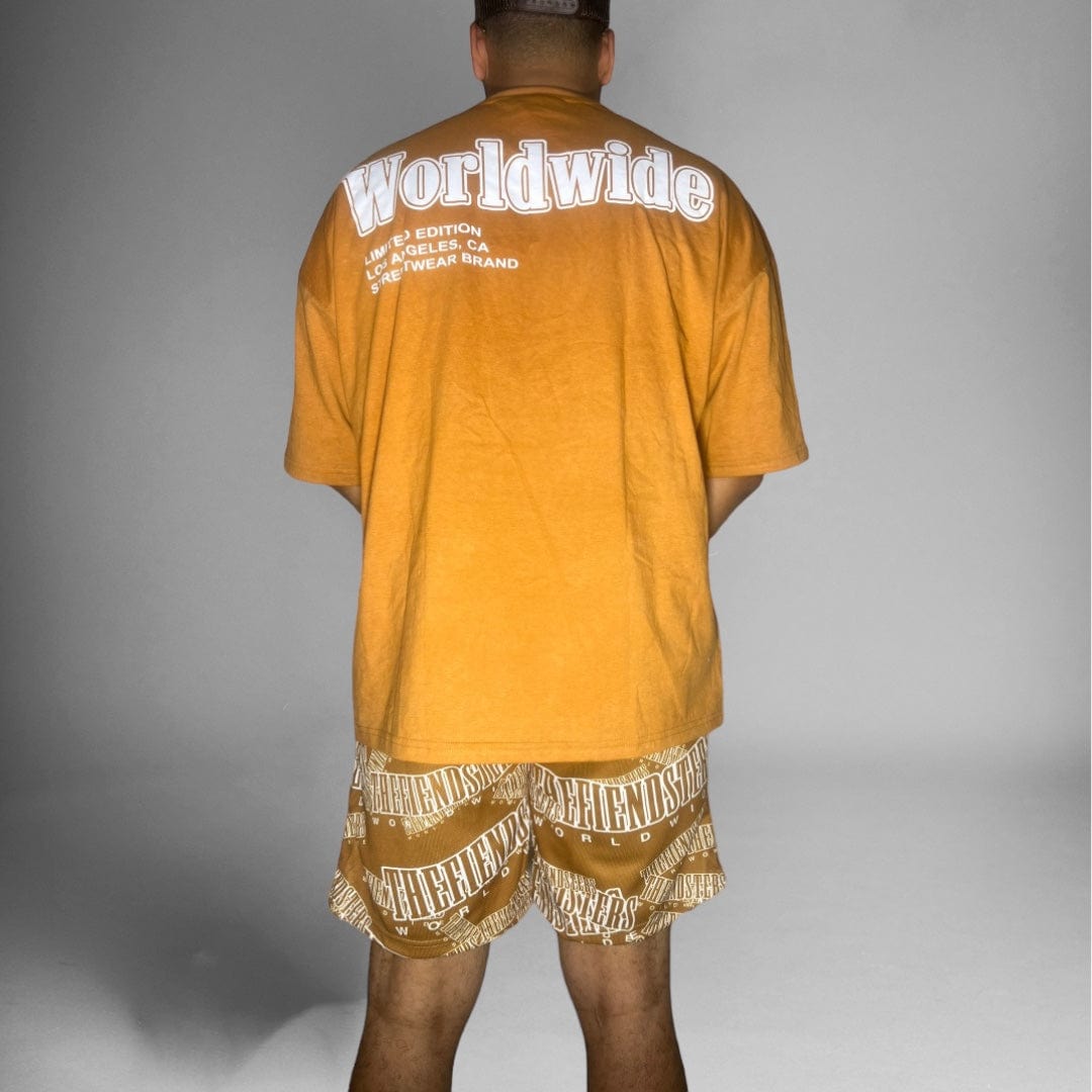 The Fiendsters Vintage Brown Oversized T-Shirt