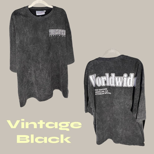 The Fiendsters Vintage Black Oversized T-Shirt