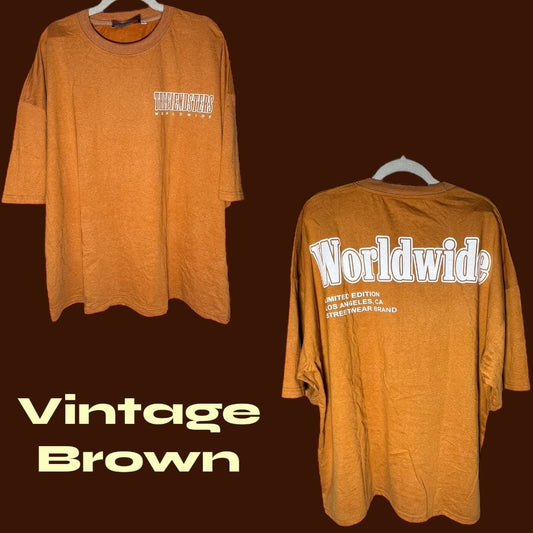 The Fiendsters Vintage Brown Oversized T-Shirt